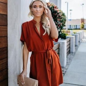 With a Tie Dress - Rust